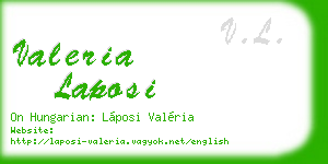 valeria laposi business card
