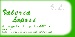 valeria laposi business card